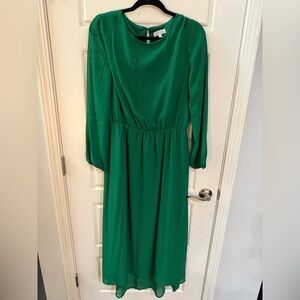 Sweet Salt Elegant Green Long Sleeve Dress